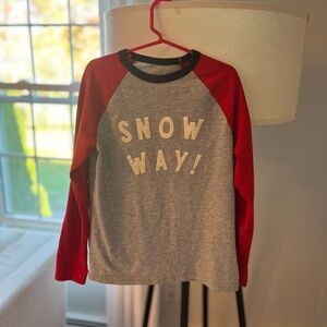 Gap Kids Boys “Snow Way!” Long Sleeve T-Shirt Size M (8/9) EUC!